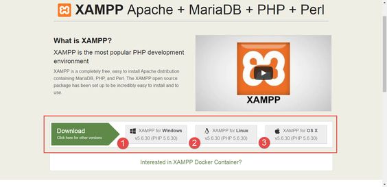 Tải phiên bản XAMPP phù hợp với hệ điều hành của bạn